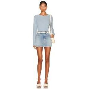 Agolde Liv Mini Skirt Jean Denim Womens Size 32 Light Wash